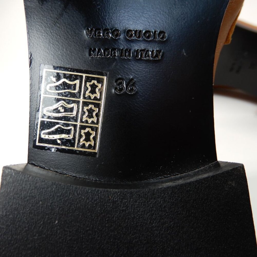 ATP ATELIER Airola Penny LOAFERS Flats 6 Brandy Brown Nappa Leather NEW $590 - Picture 12 of 15